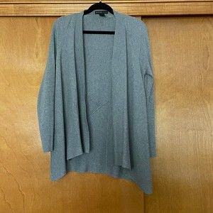 Design History ribbed open front grey cardigan size medium
